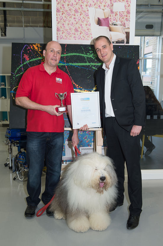 Adrian accepting his Dulux Select Decorator Category Winner award in early 2016